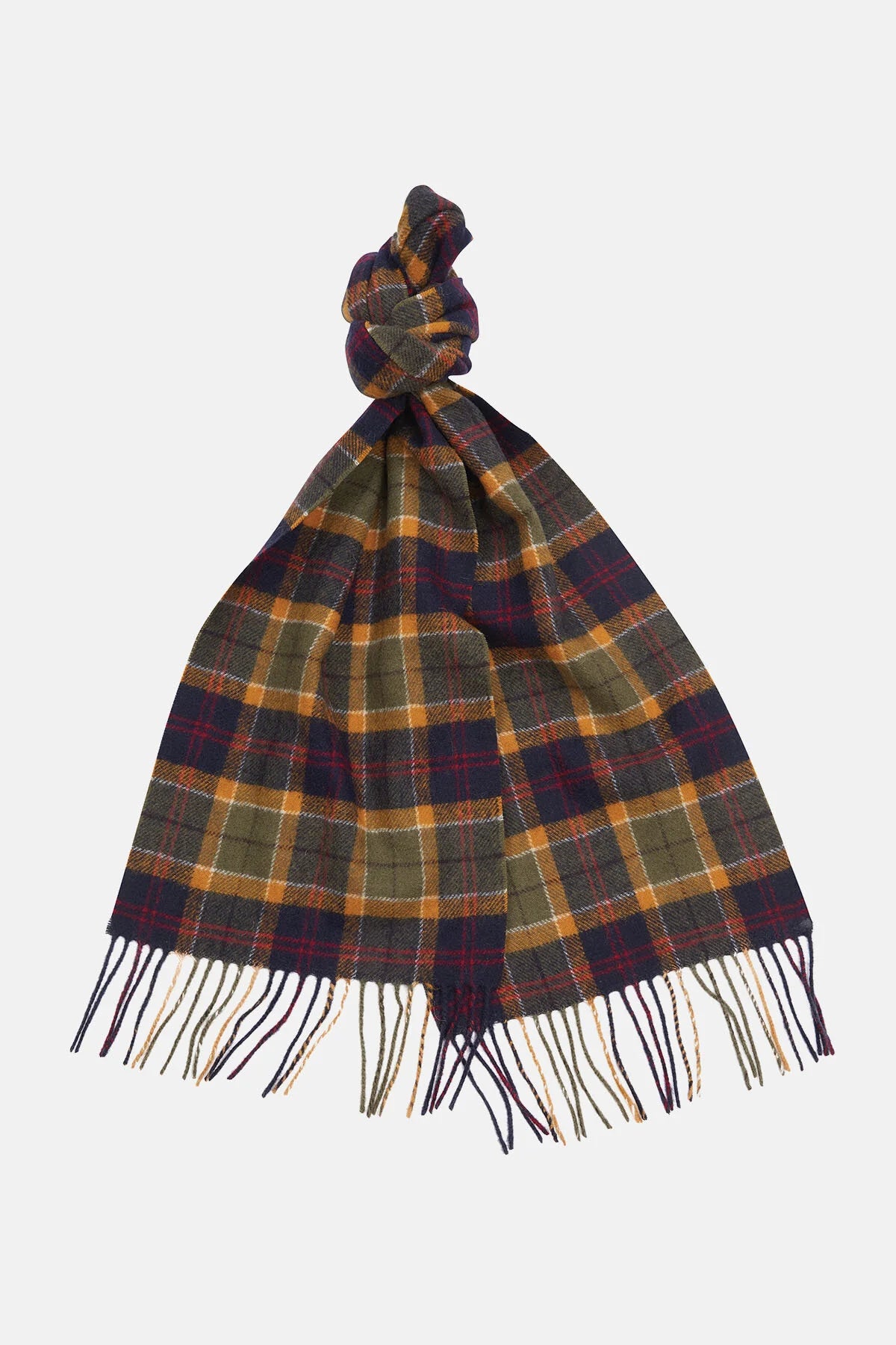 Tartan Lambswool Scarf - GREEN/NAVY/RED
