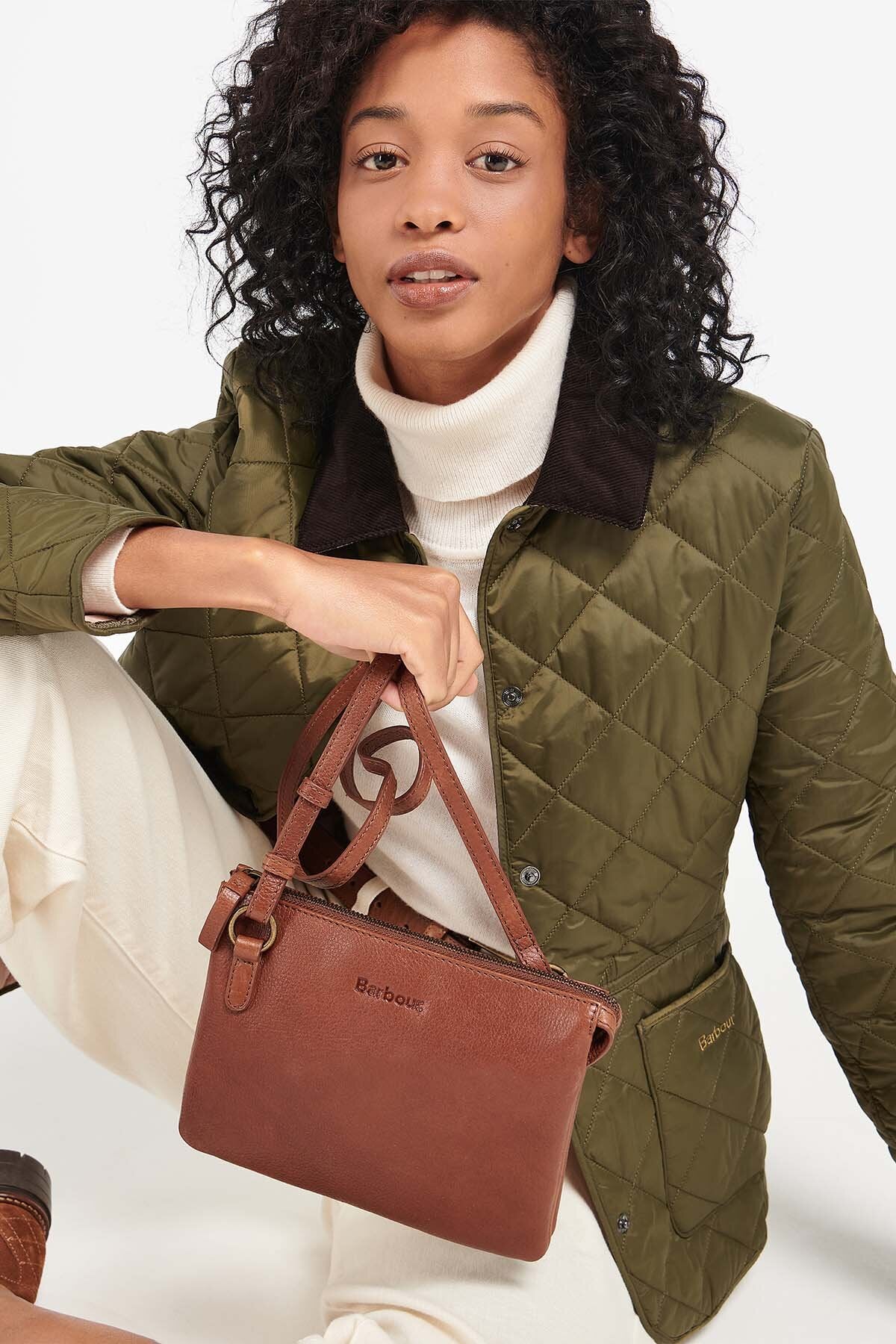 Lochy Leather Crossbody Bag - BROWN