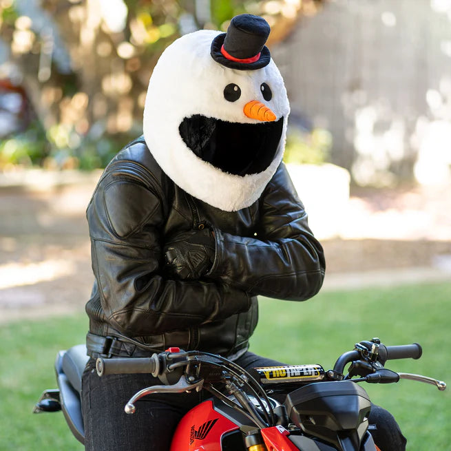 Motorcycle Helmet Cover - Snowman