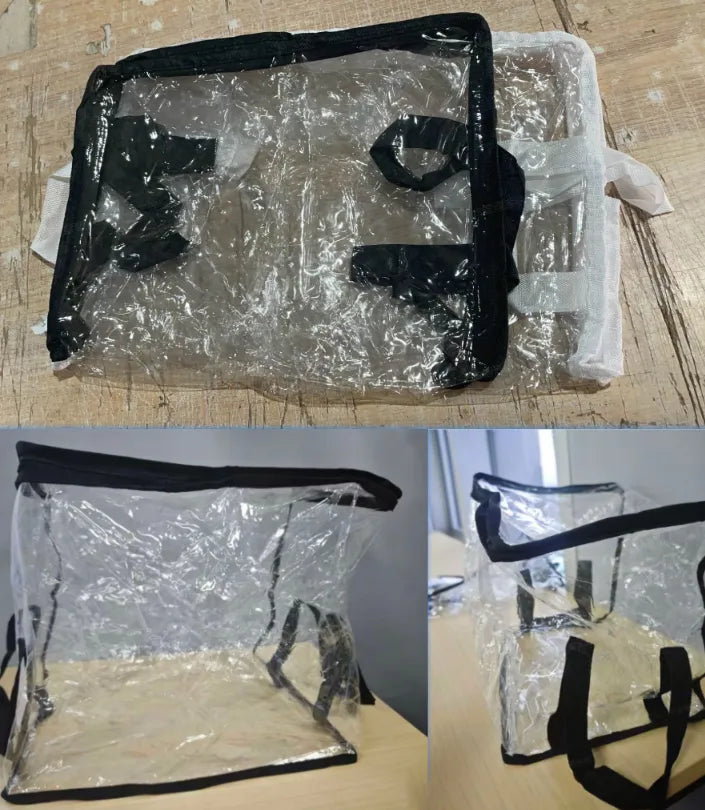 Large Clear Thick Plastic Storage Bag with a zipper