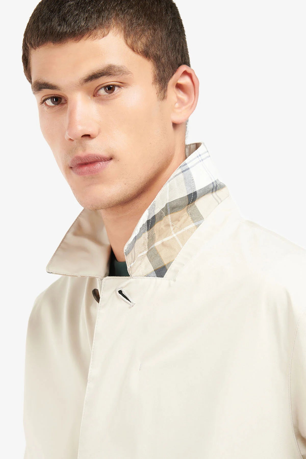 Rokig Lightweight Mac Jacket - MIST AMBLE TARTAN