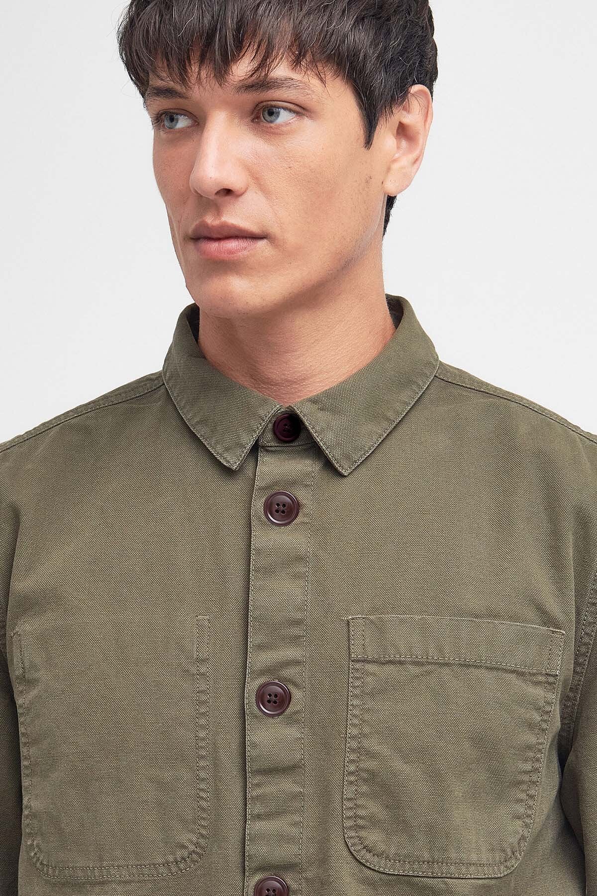 Chesterwood Regular Fit Overshirt - PALE SAGE