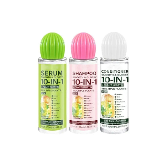 Shampoo, Conditioner & Hair Serum Set