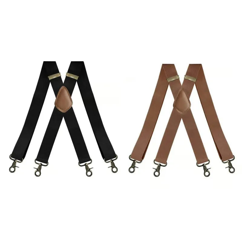 📏 Adjustable Work Suspenders | Classic X-Back Support