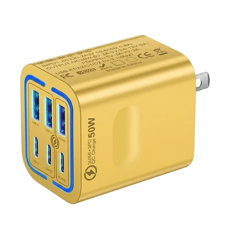 50W Multi-Port USB Fast Charger