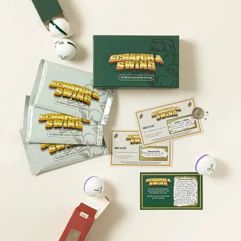 🏌🎁 Golf Scratch & SwingTM – Scratch-Off Golf Challenge Card Game | 3 Packs Included (57 Total Cards)