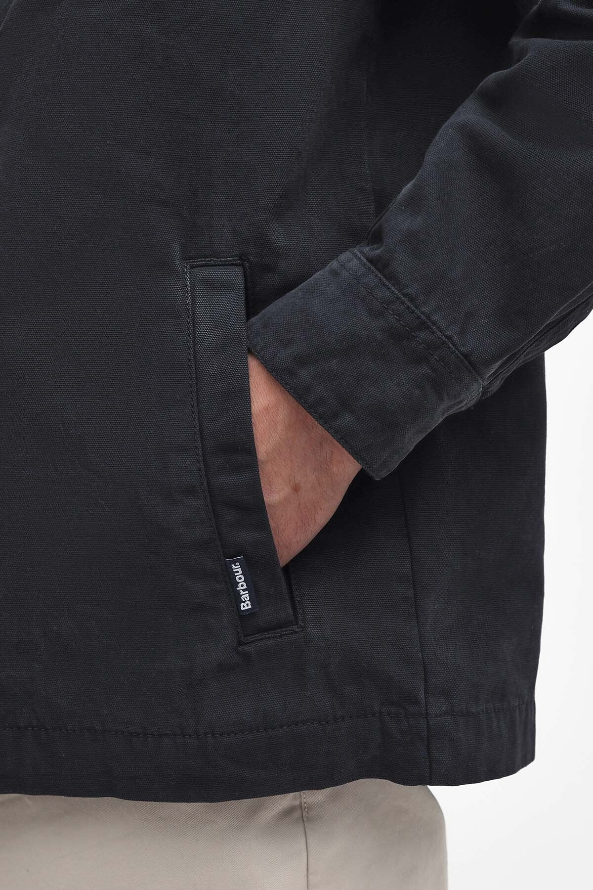 Washed Cotton Overshirt - NAVY