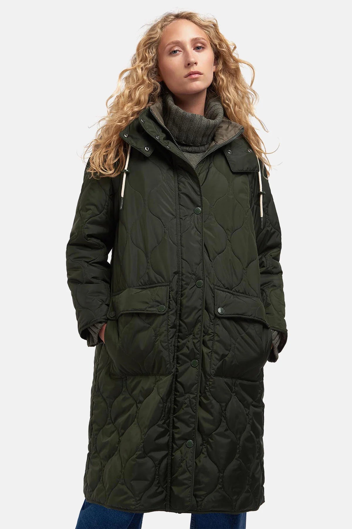 Nevis Quilt Jacket by ALEXACHUNG - SAGE HARLEY GREEN