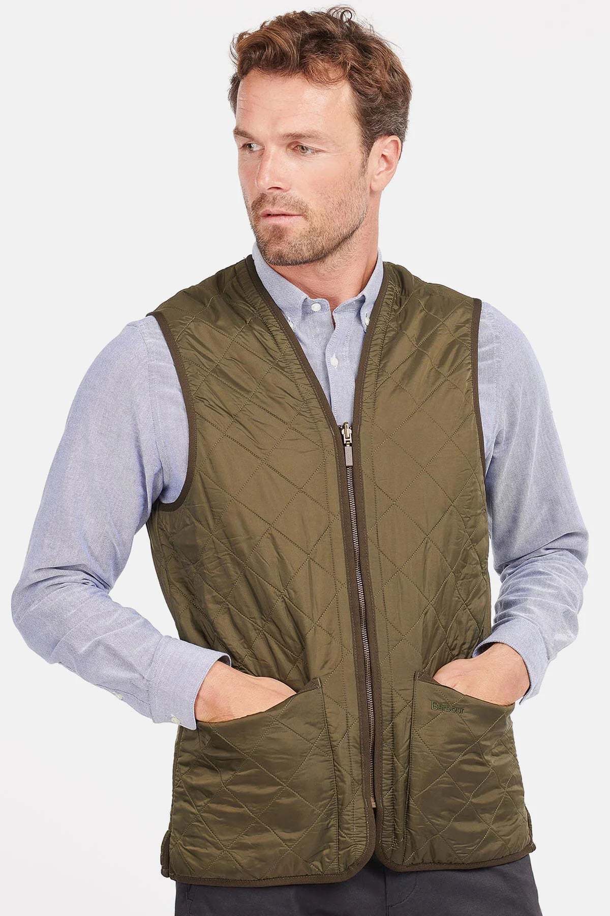 Polarquilt Waistcoat/Zip-In Liner - OLIVE