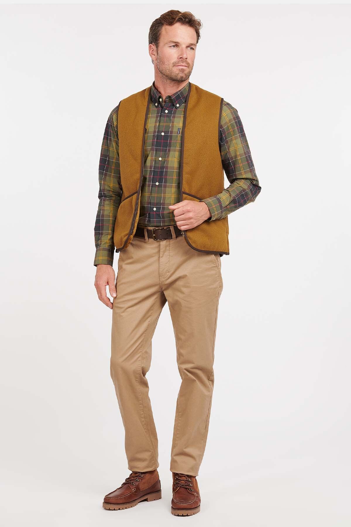 Warm Pile Waistcoat Zip-In Liner - BROWN