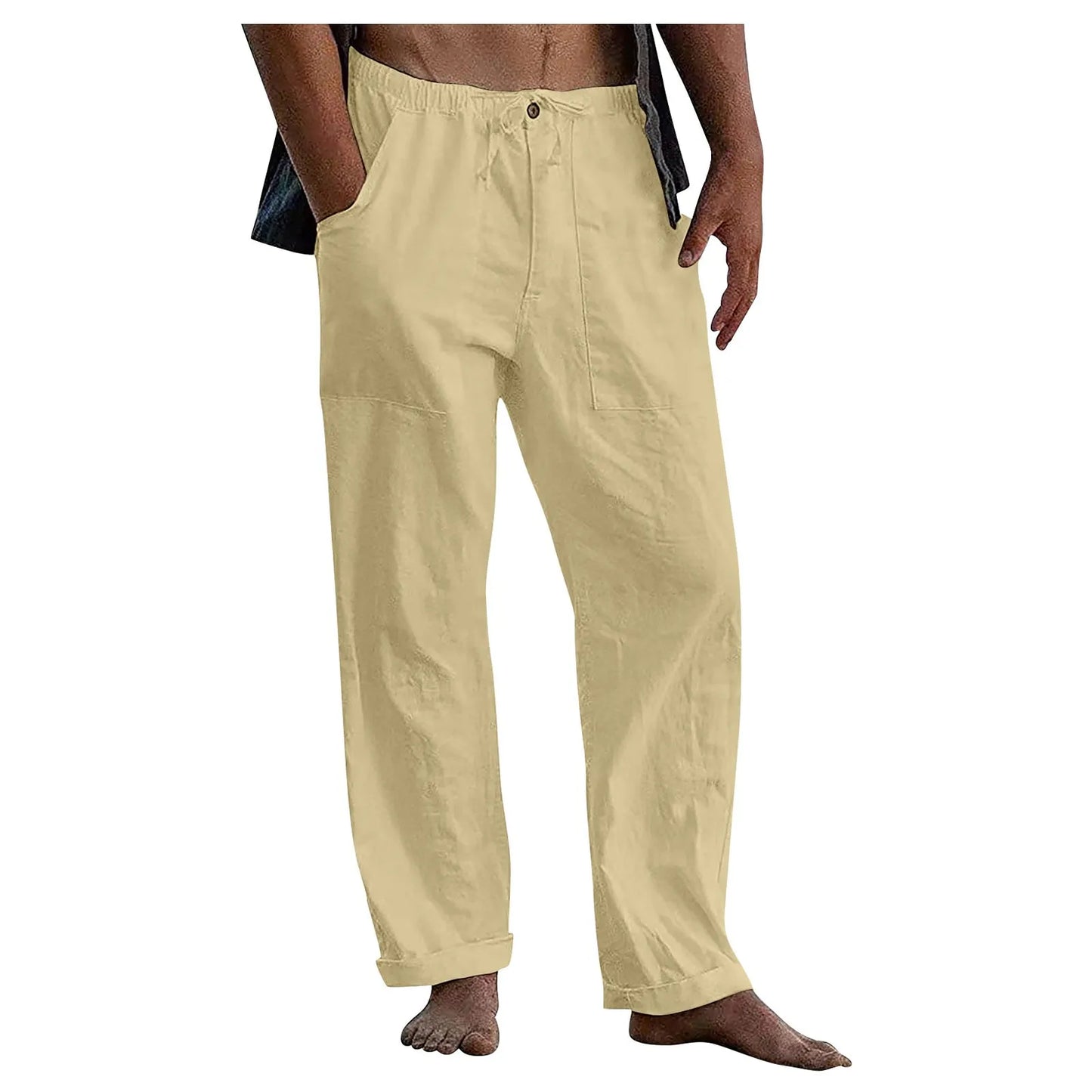 🔥Men's linen beach casual loose-fitting pants