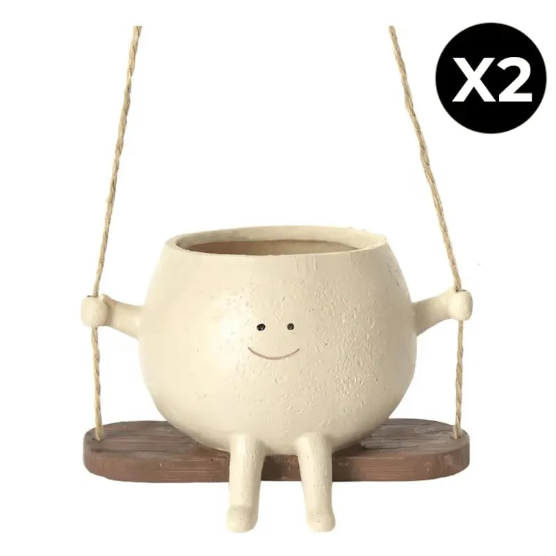 Cute Rocking Chair & Hanging Swing Plant Pots