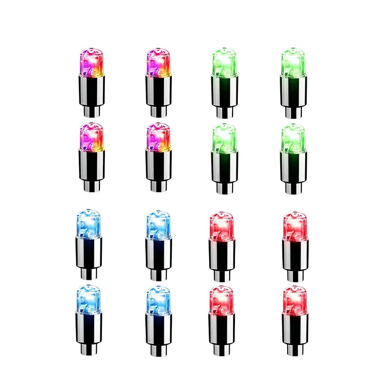 Waterproof LED Tire Valve Cap Light for Car, Bike & Motorcycle