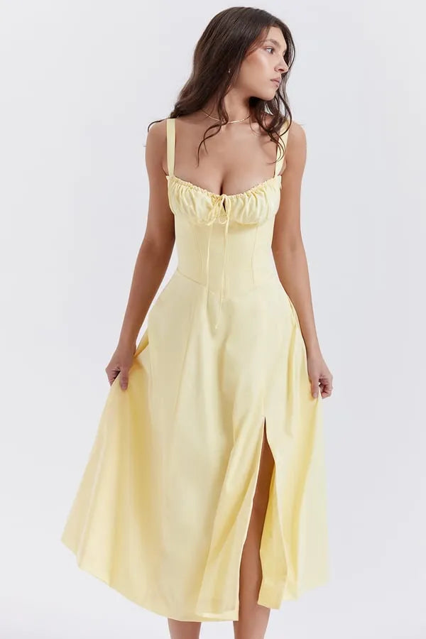 PRINT BUSTIER SUNDRESS