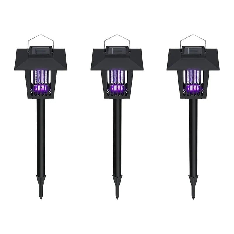 Eco-Friendly - 2-in-1 Flickering Flame - Solar Powered Mosquito Zapper & Garden Stake Light
