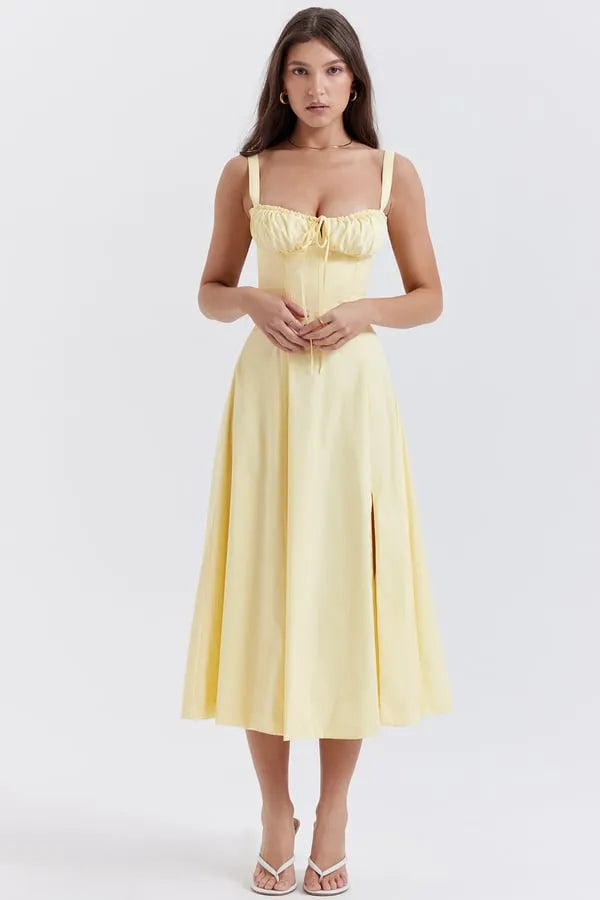 PRINT BUSTIER SUNDRESS