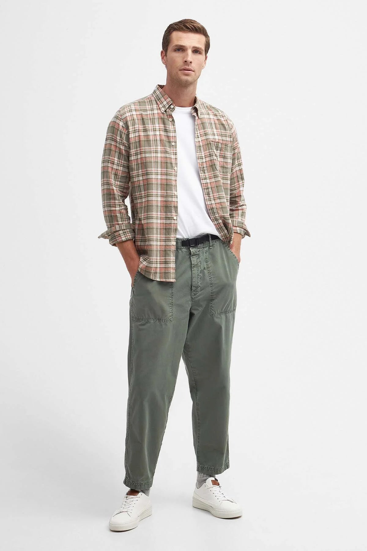 Grindle Straight-Leg Trousers - AGAVE GREEN