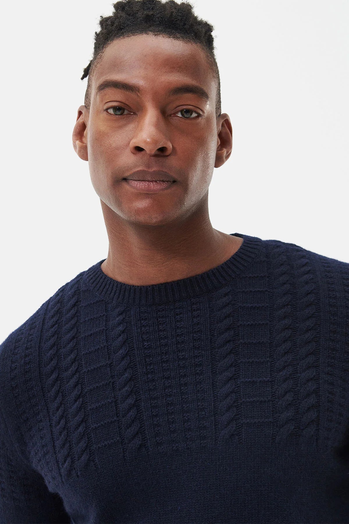 Foremast Knitted Crew Neck Jumper - NAVY