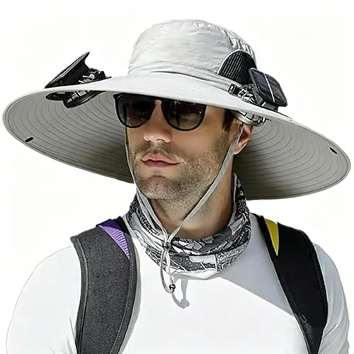 💕Dual Fan Sun Hat with Solar Charging
