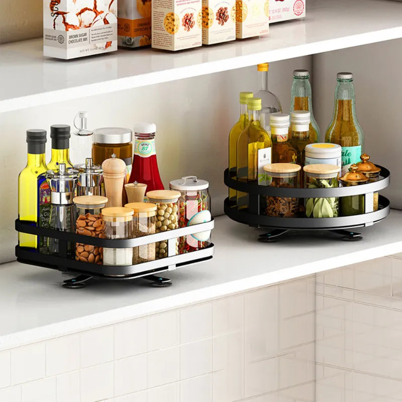 🔥The 360° rotating storage rack can be used in any scene