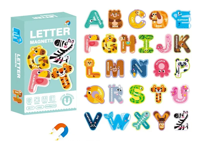 Animal-shaped Magnetic Alphabet