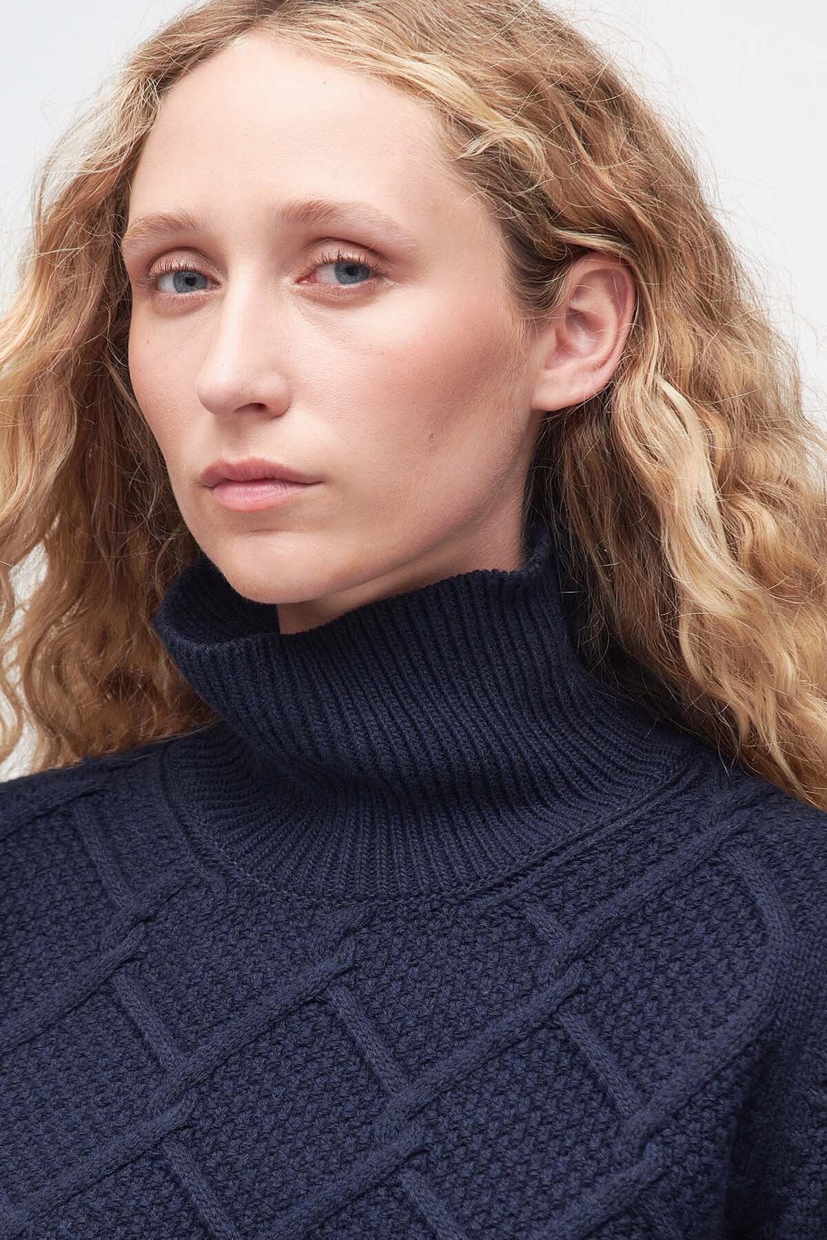 Burne Knit Sweatshirt - NAVY
