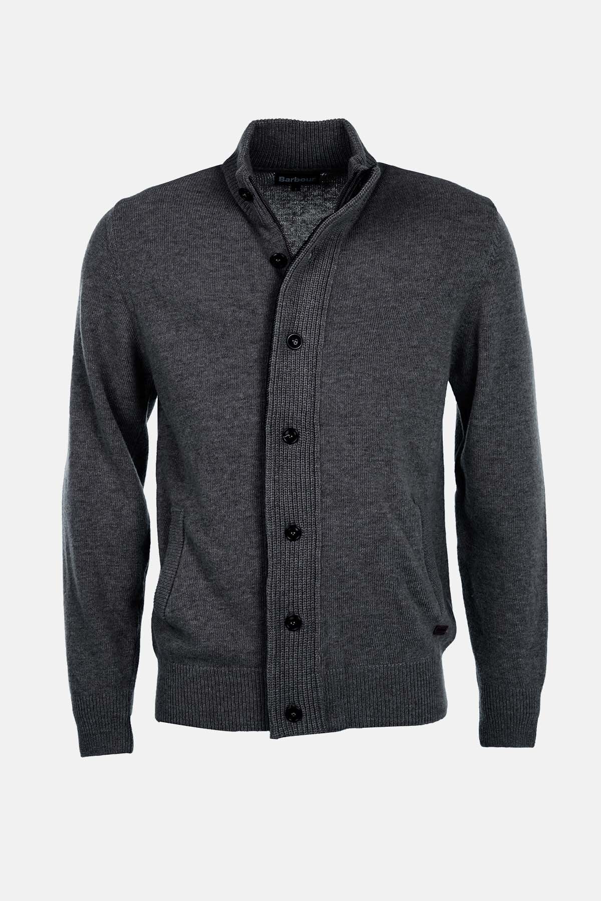 Patch Zip Through - CHARCOAL MARL