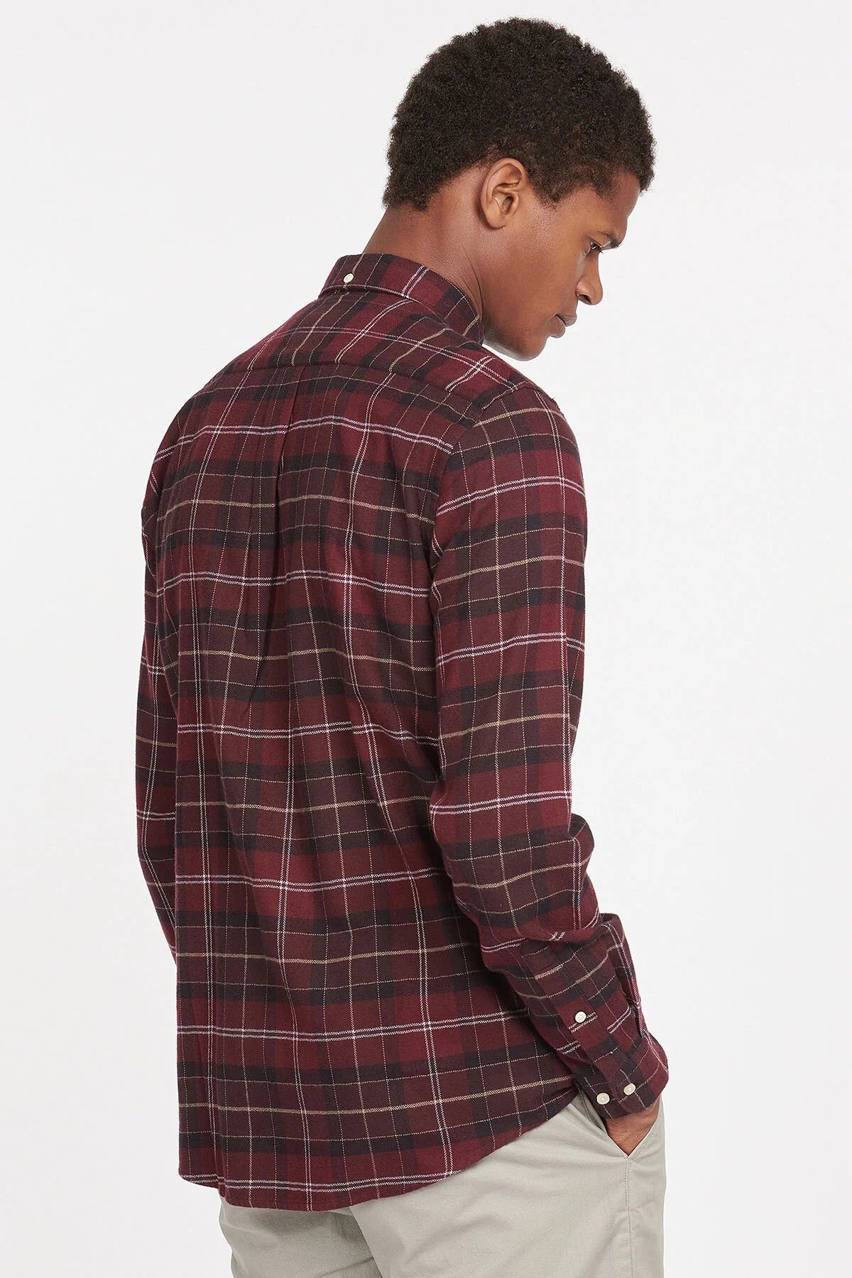 Shirt with breast pocket - WINTER RED TARTAN