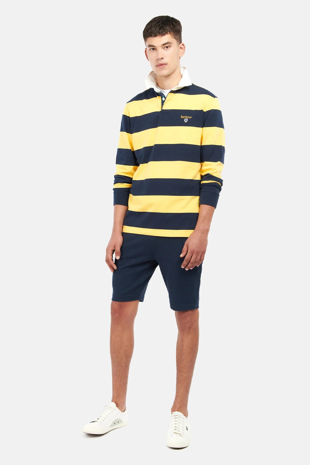 Hollywell Striped Rugby Shirt - NAVY