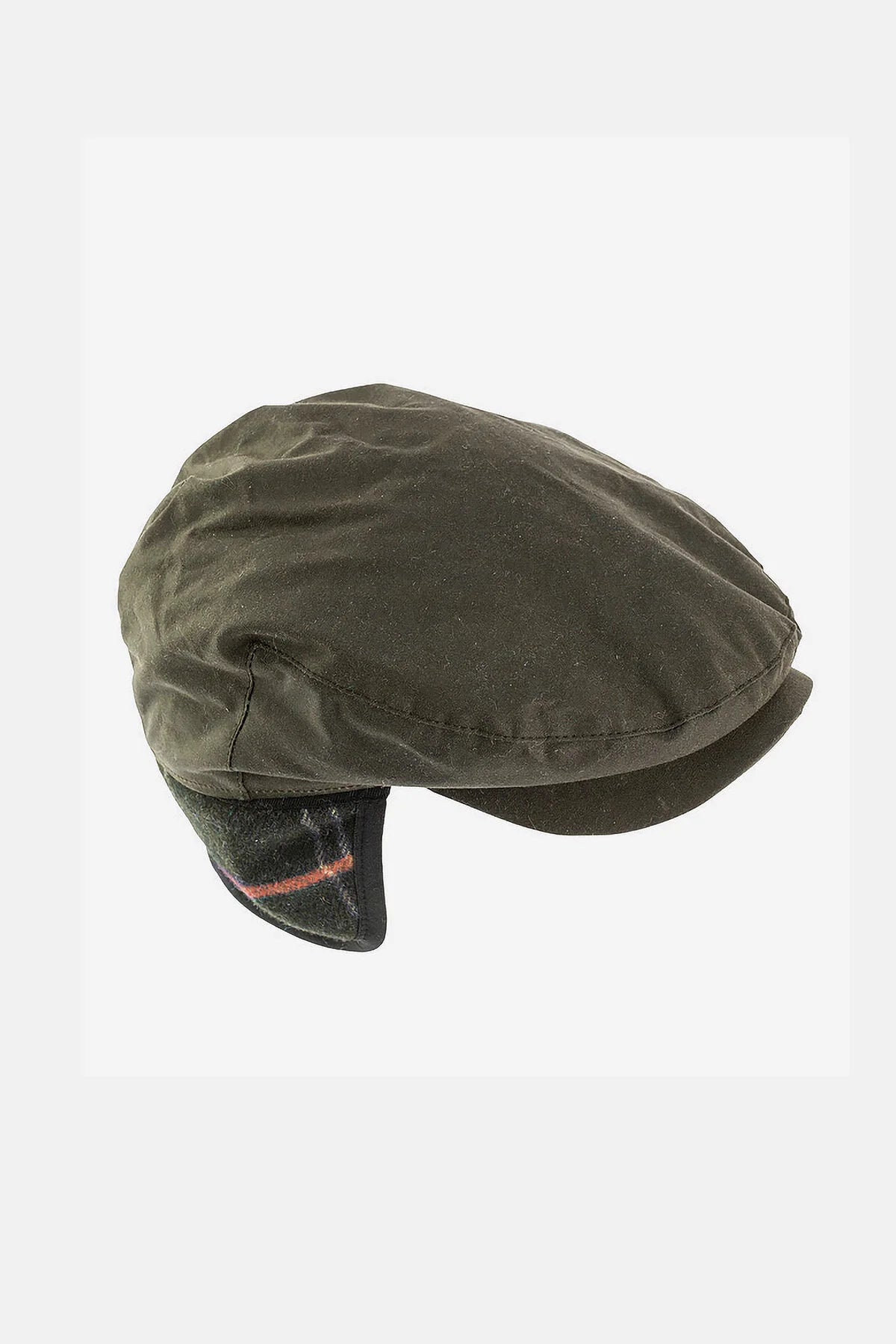 Cheviot Wax Flat Cap - OLIVE