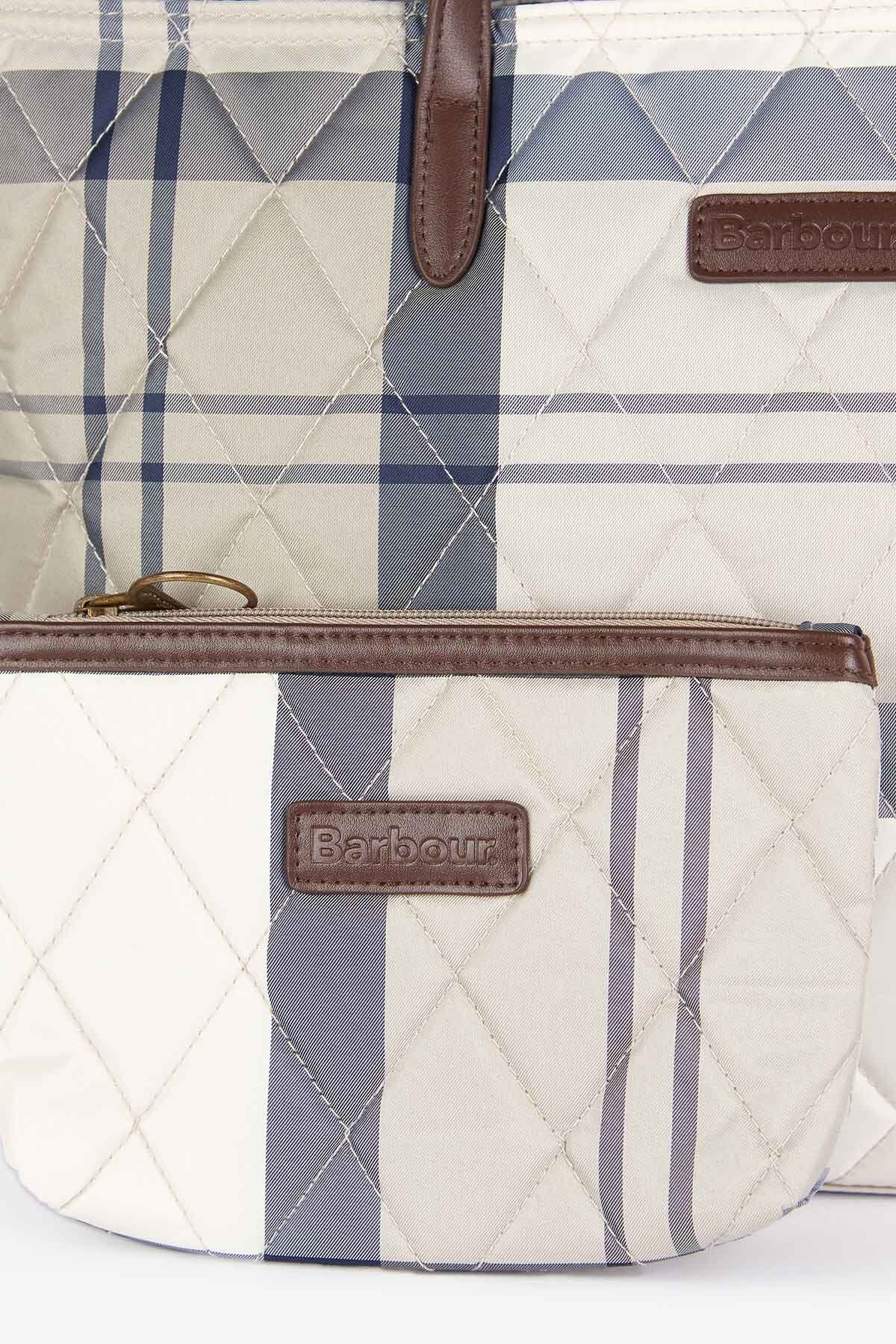 Wetherham Quilted Tartan Tote Bag - DRESS INDIGO TARTAN