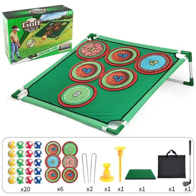 Golf Training Mat with Target and Stand