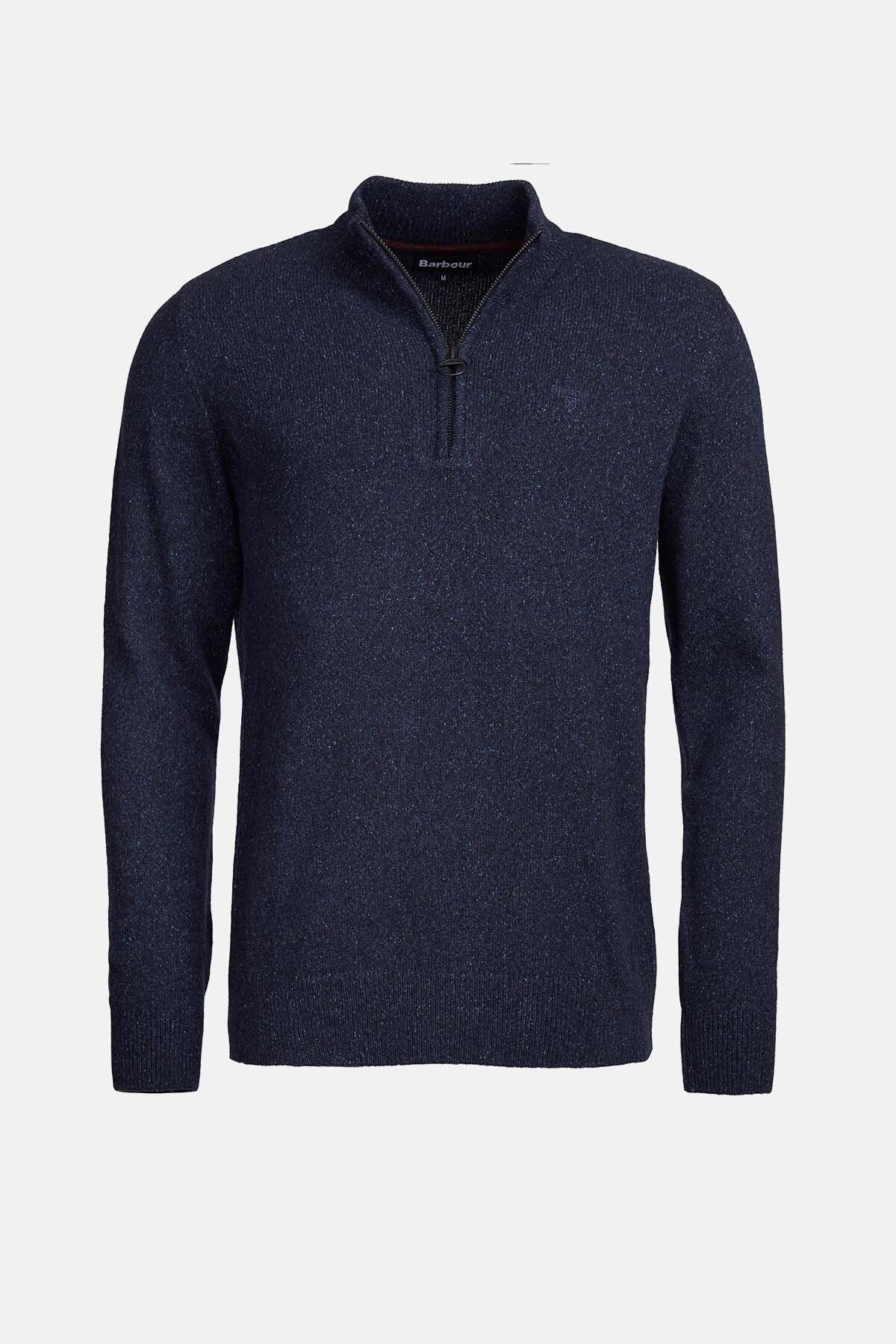 Essential Tisbury Half Zip Knitted Jumper - NAVY