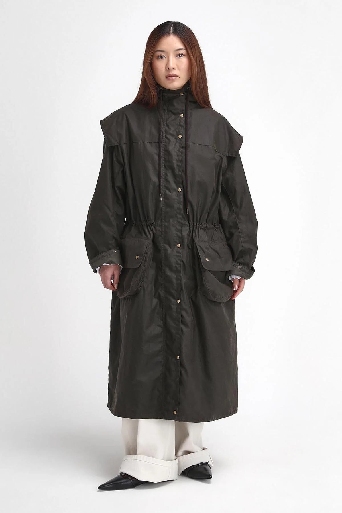 The Edit by Alexa Liam Waxed Parka - OLIVE/DRESS STEWART