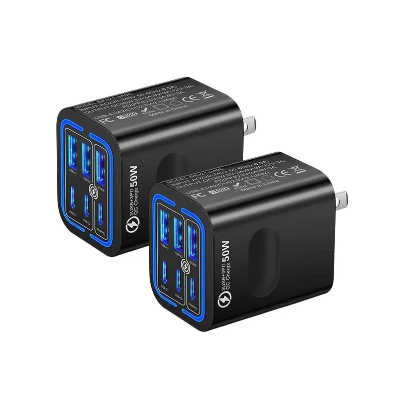 50W Multi-Port USB Fast Charger