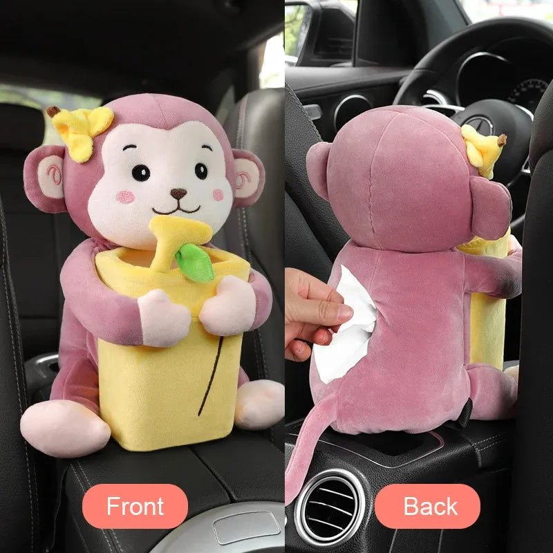 😍 Cute Plush Doll Tissue Box