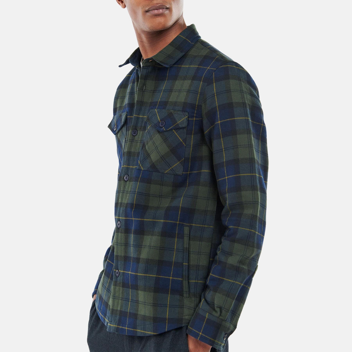 Cannich Overshirt - OLIVE NIGHT TARTAN