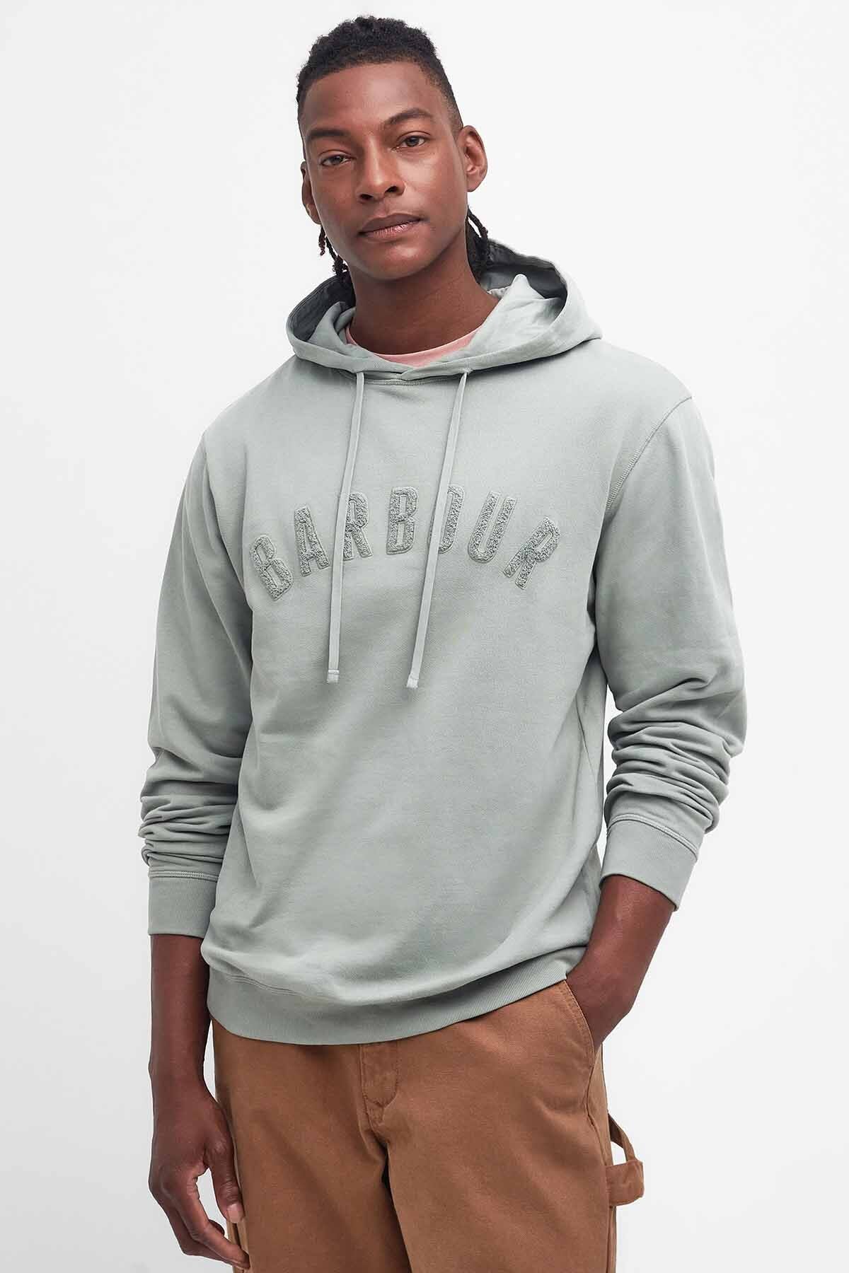 Washed Logo Hoodie - FOREST FOG