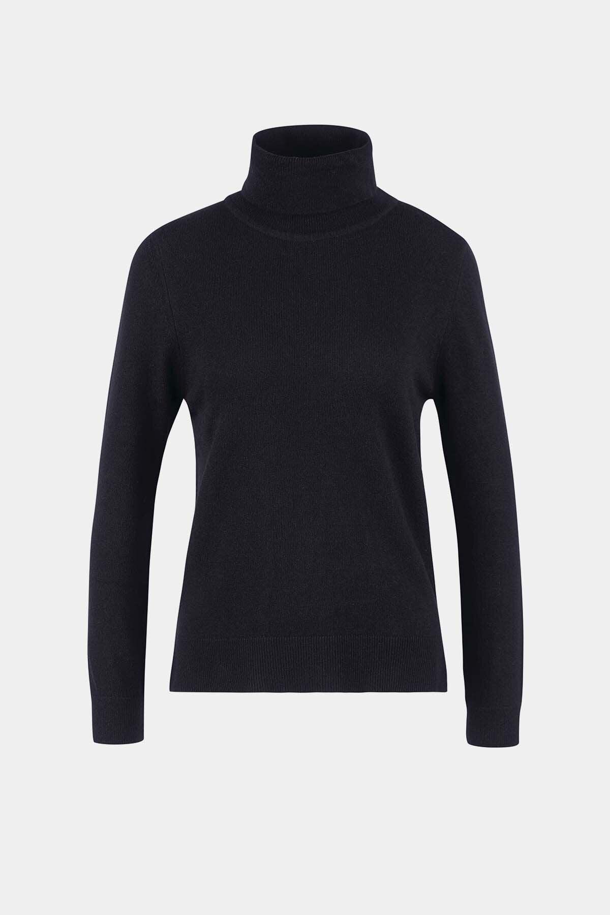 Roll Collar Sweater - BLACK HESSIAN TARTAN