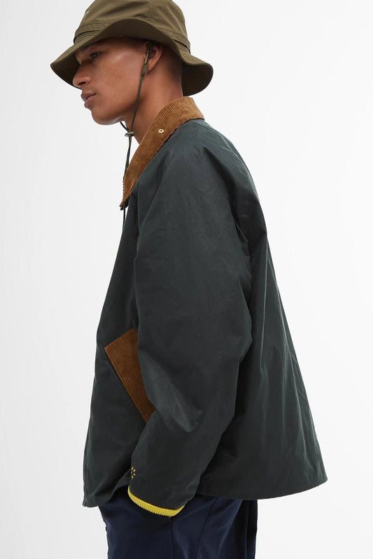 Oversized Transport Waxed Jacket - SAGE