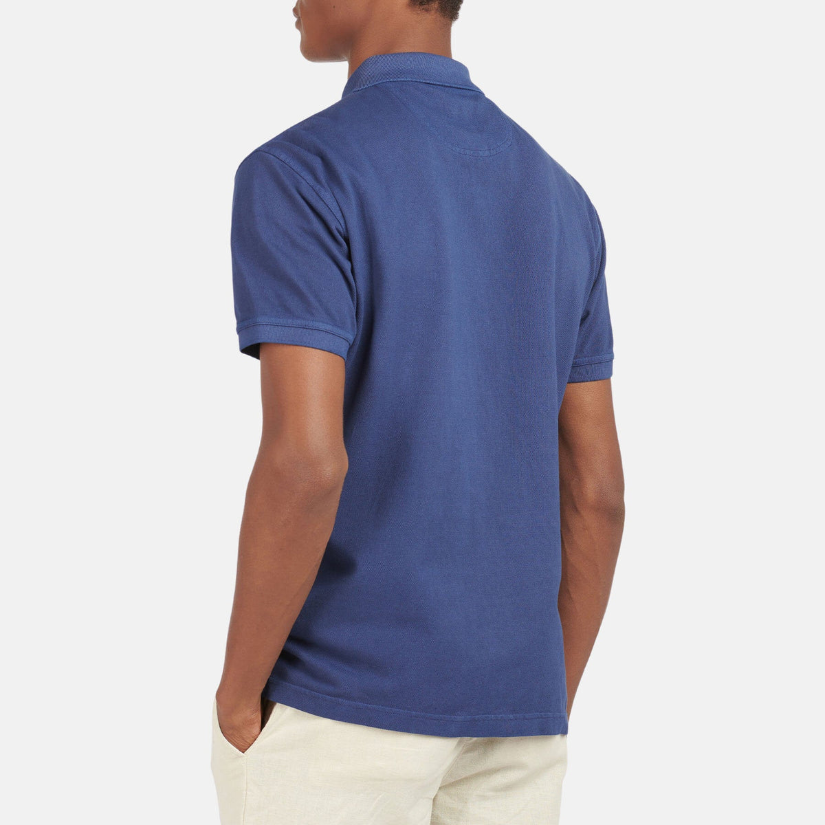 Washed-Out Sports Polo Shirt - NAVY
