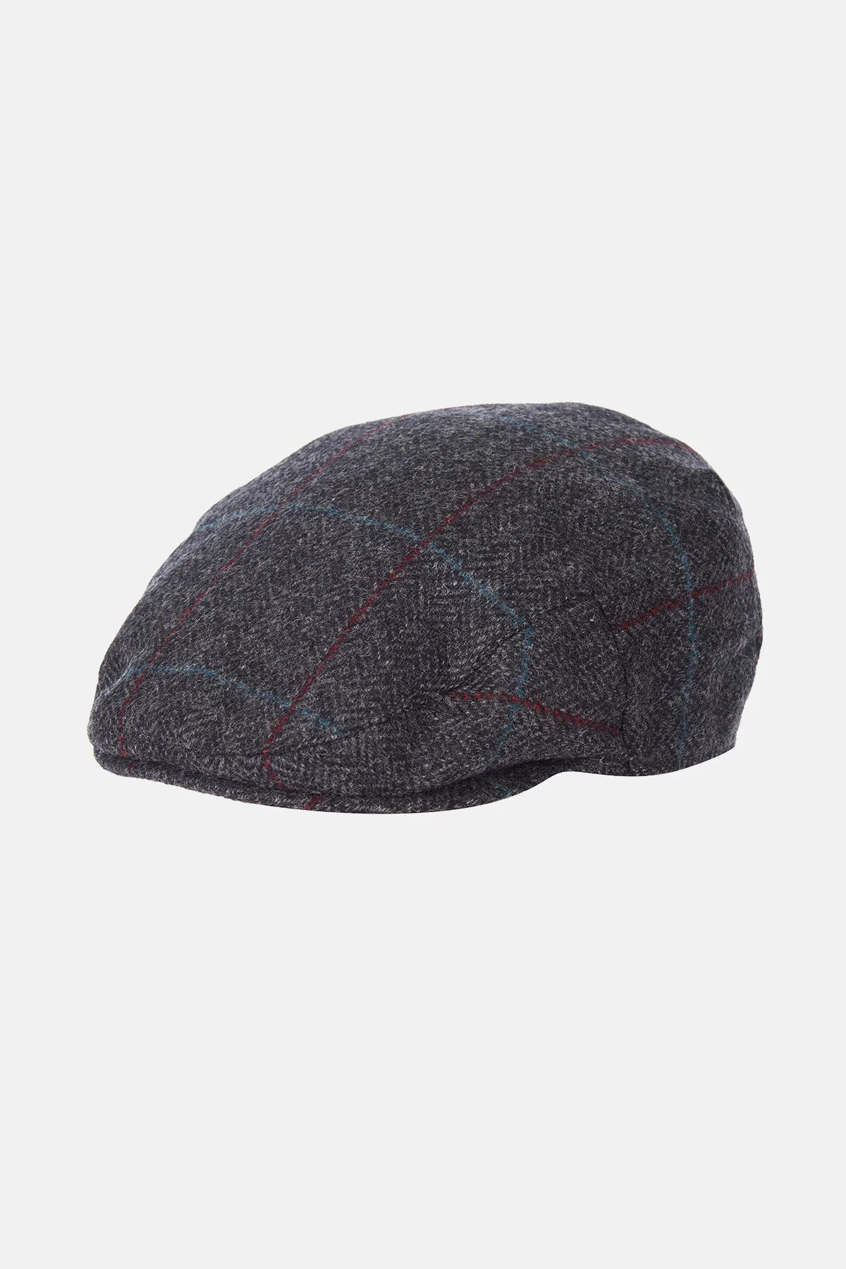 Crieff Flat Cap - CHARCOAL/RED/BLUE