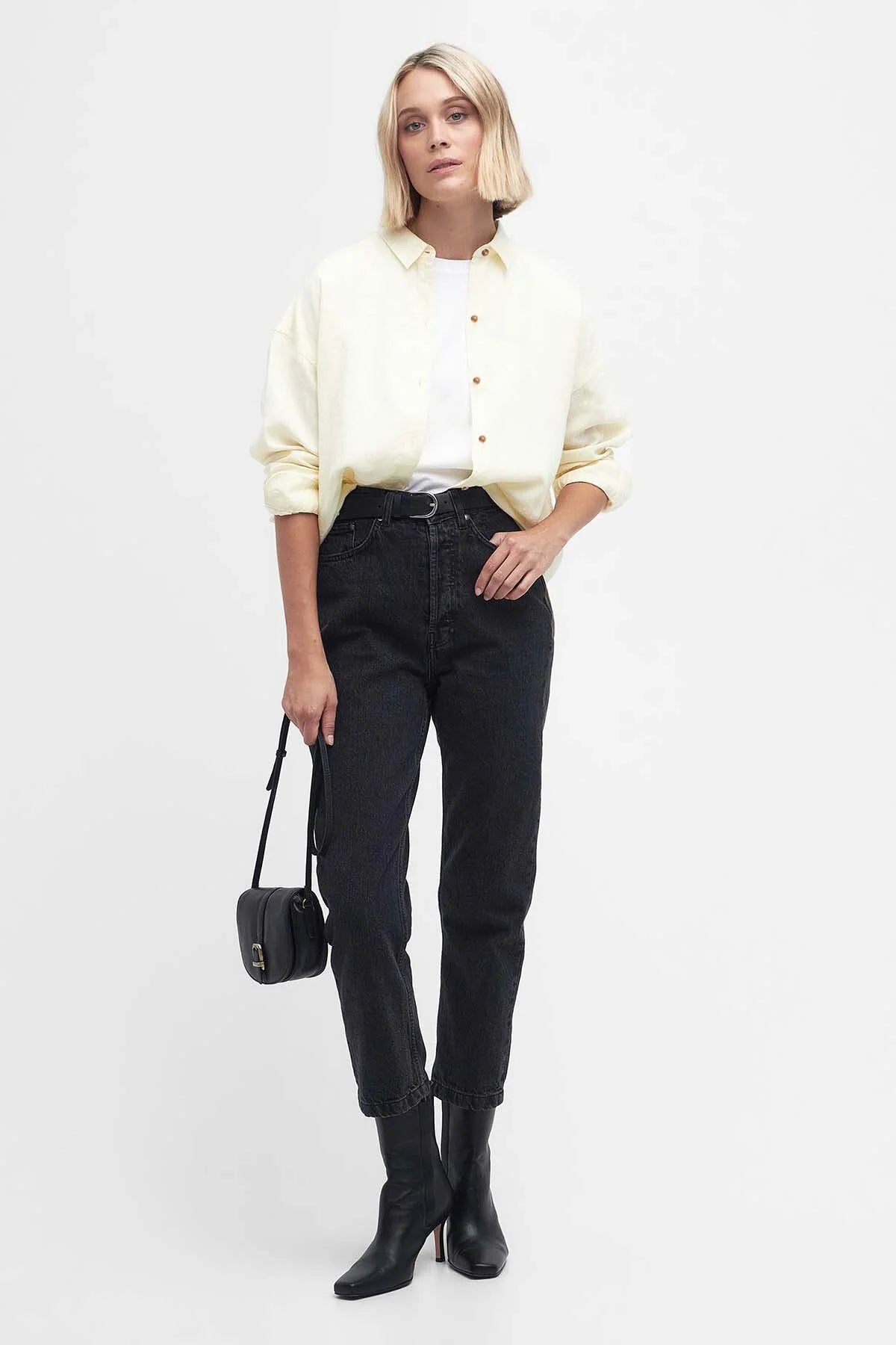 Hampton Relaxed Linen Shirt - LEMON SOUFFLE