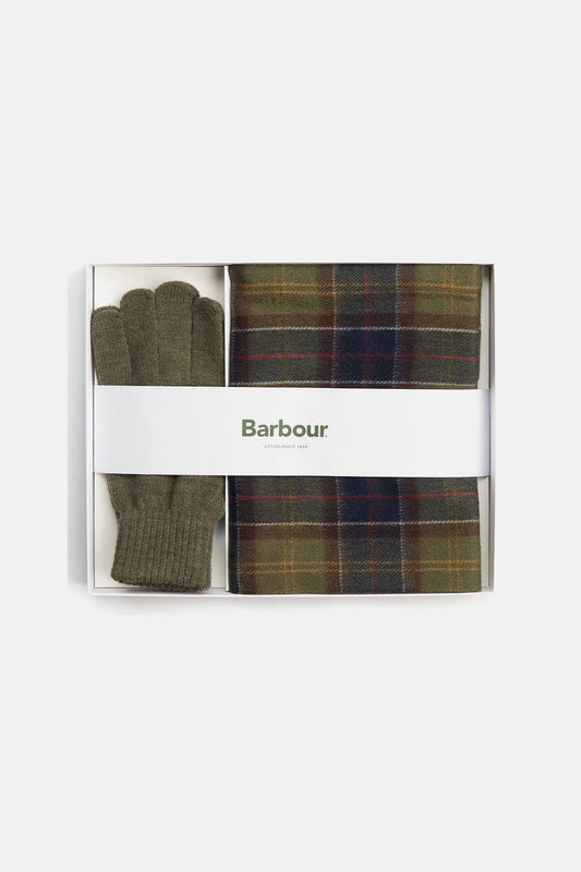 Tartan Scarf & Glove Gift Set - CLASSIC/OLIVE