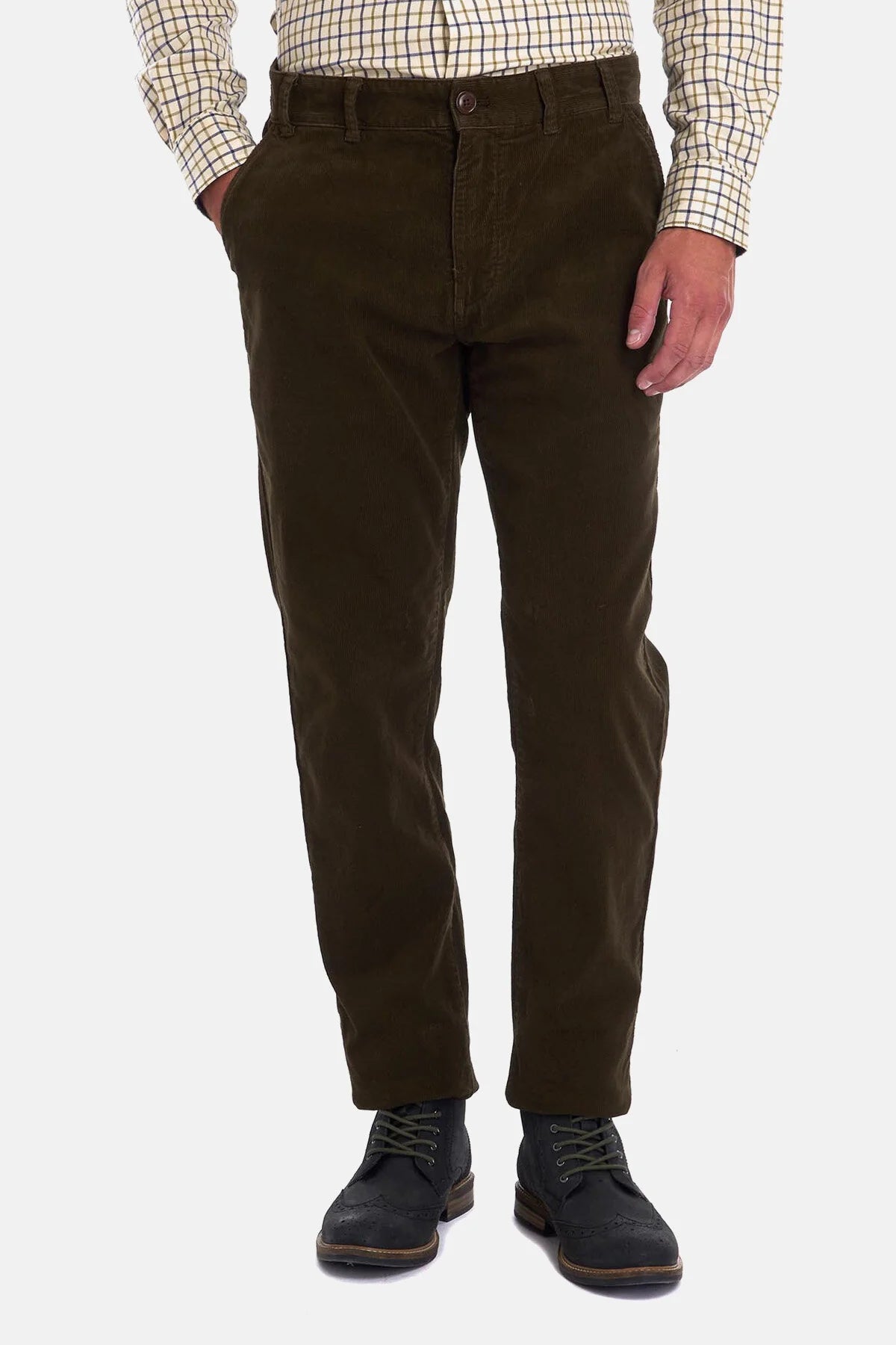 Neuston Stretch Cord Trouser - DK OLIVE