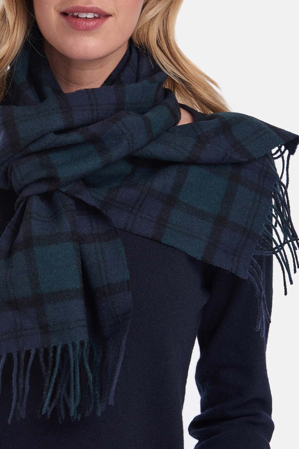 Tartan Lambswool Scarf - BLACK WATCH