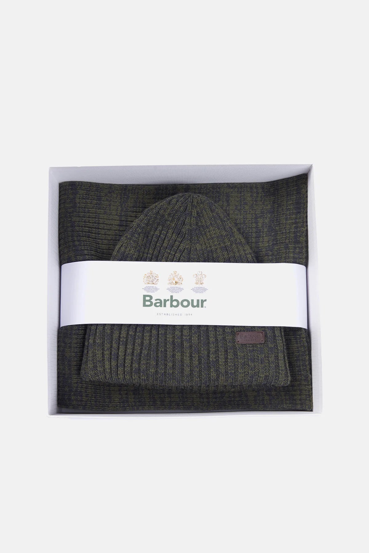 Crimdon Beanie & Scarf Gift Set - OLIVE TWIST