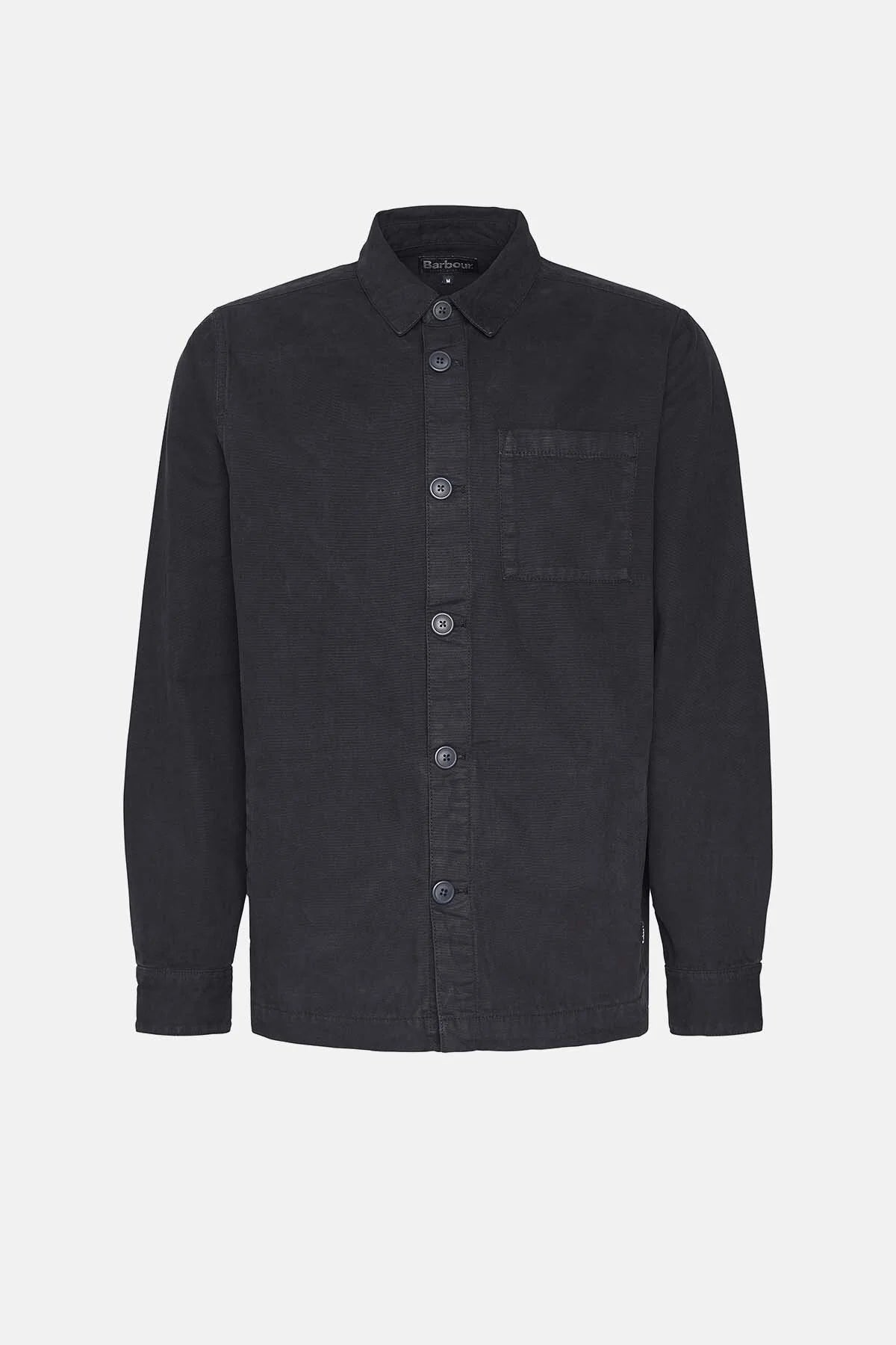 Washed Cotton Overshirt - NAVY