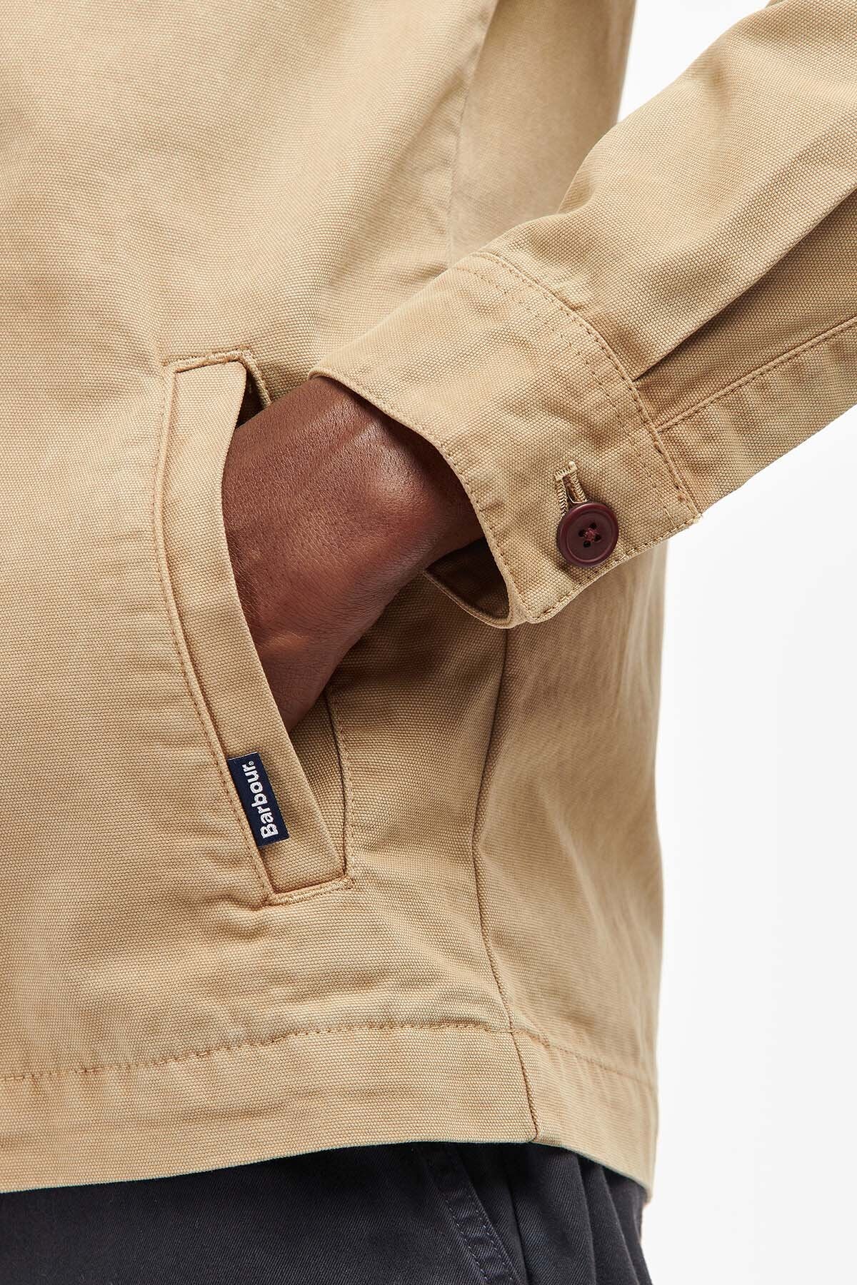 Washed Cotton Overshirt - WASHED STONE