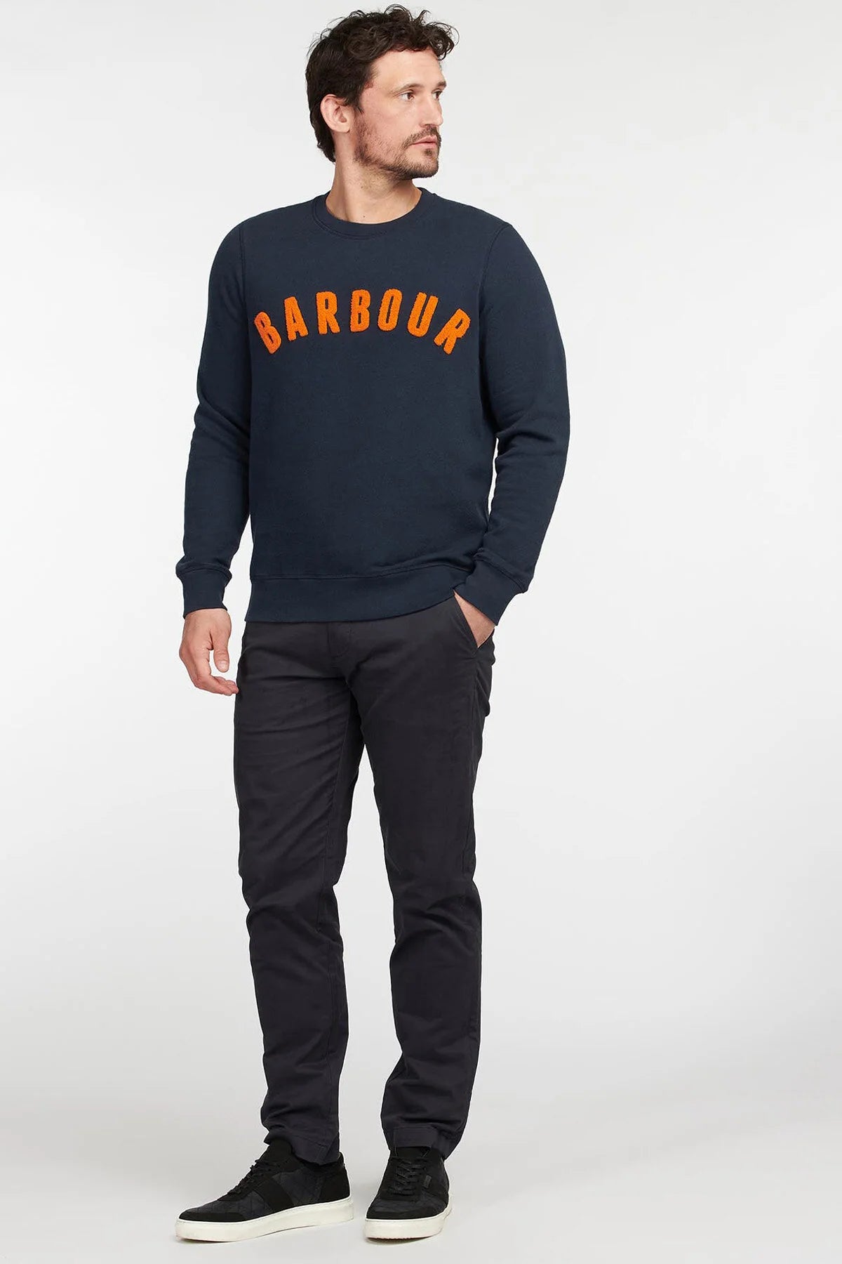Prep Logo Crew Sweatshirt - NAVY